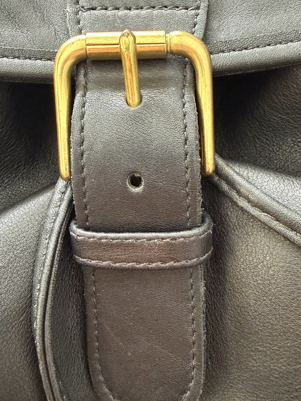 Coach Black Leather Drawstring Backpack - Pristine - Picture 5 of 10